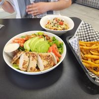 Vegab chicken salad was delicious. Greek pasta was ok, but if you REALLY like olive, it's for you. at Midtown Vegan Deli & Market in Tucson