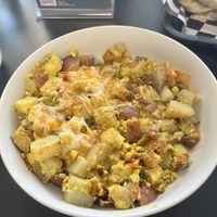 Midtown scramble with bacon  at Midtown Vegan Deli & Market in Tucson