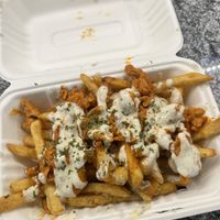 Loaded buffalo fries  at Midtown Vegan Deli & Market in Tucson