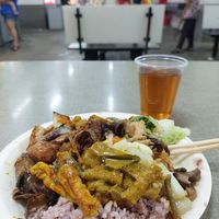 Full plate + tea (11 RM) at Teratai Vegetarian House 蓮池素食 in Kuala Lumpur