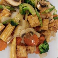 Mixed vegetables with tofu at Spoonful Thai Bistro in West Reading