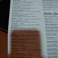 All dishes marked V are vegan at Indian Spice Cuisine in Squamish