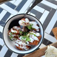 Moroccan fried cauliflower (vegan) at Waterline in Hobart