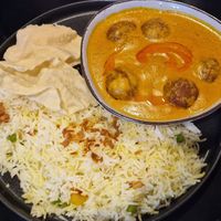 Vegan koftas in coconut curry sauce at The Tiffin Box in St Julians