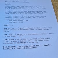 Lunch Menu at Flour House in Bristol