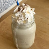 vegan vanilla milkshake  at Flour House in Bristol