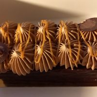 Espresso Cake with Salted Caramel (vegan!) at Kisaan Restaurant and Patisserie in The Hague