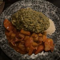 Ndole (Camerun) with rice and vegetables   at Balafon in Milan