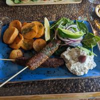 Vegan souvlaki at Restaurang Mediterranean in Lund