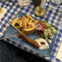 Vegan souvlaki  at Restaurang Mediterranean in Lund