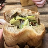 the best vegan sandwich (truffle spread, zucchini, salad and sun dried tomatoes🤩)   at I' Girone De' Ghiotti in Florence