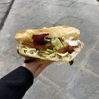 The “Francesca”. Sooooo yummy the truffle spread is to die for. I want to go back again tomorrow   at I' Girone De' Ghiotti in Florence