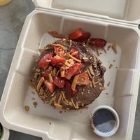 Nutella strawberry pancakes   at Lit in Puerto Vallarta