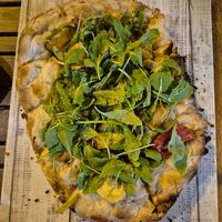 Vegane Pinsa Huerto at La Pinseria in Tarifa