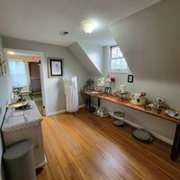 Upstairs at Chandelier Bakery in Vancouver