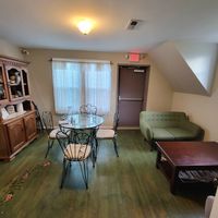 Upstairs at Chandelier Bakery in Vancouver