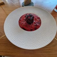 Beetroot in berries at Glacier Fine Dining in Grindelwald