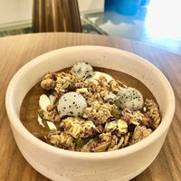 Mint chocolate smoothie bowl at Mana Café in Manama