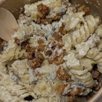 Mushroom pasta at Mana Café in Manama