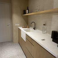 Kitchen area  at Ethos Vegan Suites in Santorini