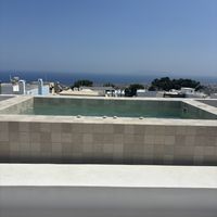 View from the dipping pool  at Ethos Vegan Suites in Santorini