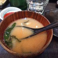 Vegan miso soup at Domò in Rome
