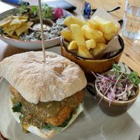 Tofu katsu burger 😋  at Caffi Gwynant in Gwynedd