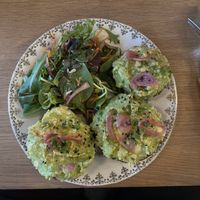 their amazing avocado toast, order it without  egg to make it vegan (as shown here)  at MIGNON Café in Paris