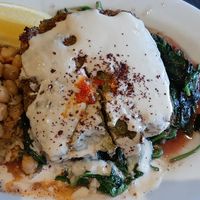 Falafel encrusted tofu at Baladi Mediterranean Cafe in Virginia Beach