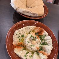 Hummus and pita   at Baladi Mediterranean Cafe in Virginia Beach