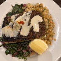 Falafel encrusted tofu  at Baladi Mediterranean Cafe in Virginia Beach