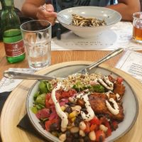 Tempeh taco and pesti with truffle at Barakokula in Split