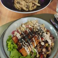 Mushroom noodles and Game Changer at Barakokula in Split