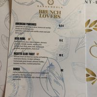 The brunch menu served till midday at Barakokula in Split