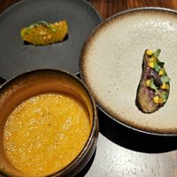 Amuse bouches and soup at JOLA in Vienna