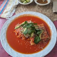 Tomatladas at Restaurante Arugula in Oaxaca