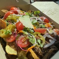 Crispy homemade plantain chips, stewed res beans,  #Veganuary at That Hausa Vegan in Richmond