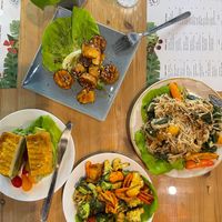 ERYNGII-LOP MUSHROOM +
KETO ENOKI-HOON MUSHROOM+
TOFU-WICH + Mixed Vegetables
 at Dusun in Kuala Lumpur