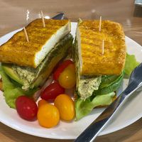 TOFU-WICH
RM18.00 

Tofu-Wich is a sandwich made of Organic Tofu instead of Bread, with Dusun Vegan Pesto spread & loaded with Avocado. Contain Nuts & Garlic. *Vegan*


 at Dusun in Kuala Lumpur
