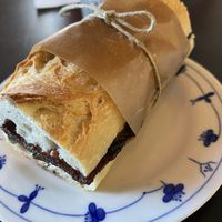 Facon sandwich. Oh yes. Delicious    at Julie's Cafe in Gothenburg