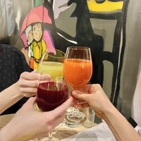 Cold pressed juice on the drink menu - yay! 😍 (The spicy lemon was the best!)  at Yasuragi  in Saltsjo-boo