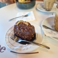 Vegan carrot cake at Busy Bee Cafe in Sliema