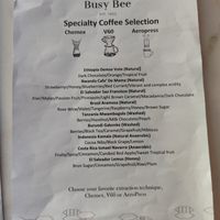 Interesting choices for coffee at Busy Bee Cafe in Sliema