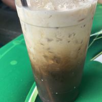 They’ll make a custom coconut cream coffee for you! 40baht  at Jeng Noodle Thai Food & Vegetarian Food  in Bangkok