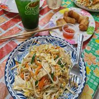 Tofu pad thai (not vegan) at Jeng Noodle Thai Food & Vegetarian Food  in Bangkok