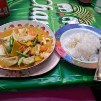 Vegan Massaman curry at Jeng Noodle Thai Food & Vegetarian Food  in Bangkok
