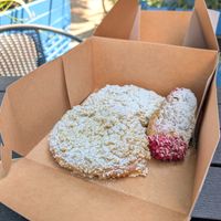 blueberry buns and rapsberry canolli at VeganoManiak in Rzeszow