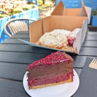 choco rapsberry cake at VeganoManiak in Rzeszow