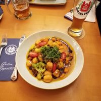 Sweet Potato Gnocchi at Hausbrauerei im Domhof in Speyer