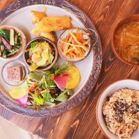 Daily cereal plate at earth tree cafe MONTO in Kisarazu